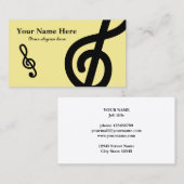 Musiknote Logo Visitenkarte für Lehrer (Vorne/Hinten)