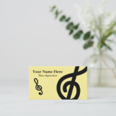 Musiknote Logo Visitenkarte für Lehrer (Stehend Vorderseite)