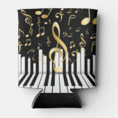 Musiknote Luxury Gold Piano Tasten Dosenkühler (Vorderseite)