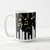Musiknote Luxury Gold Piano Tasten Kaffeetasse (Links)