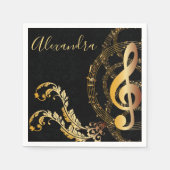 Musiknote Luxus Design Serviette (Vorderseite)