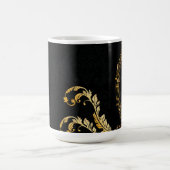 Musiknote Luxus goldgraues Design Kaffeetasse (Mittel)