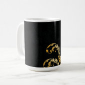 Musiknote Luxus goldgraues Design Kaffeetasse (Vorderseite Links)
