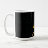 Musiknote Luxus goldgraues Design Kaffeetasse (Links)