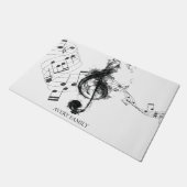 Musiknote Luxus Personalisiert Fußmatte (Schrägansicht)