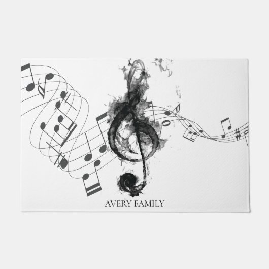 Musiknote Luxus Personalisiert Fußmatte (Vorderseite)