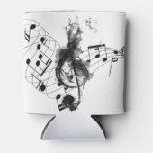 Musiknote Luxus Schwarz-Weiß-Design Dosenkühler (Vorderseite)