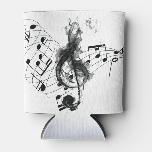 Musiknote Luxus Schwarz-Weiß-Design Dosenkühler (Vorderseite)