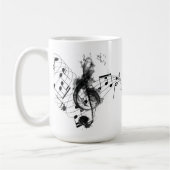 Musiknote Luxus Schwarz-Weiß Kaffeetasse (Links)