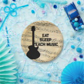 Musiknote Luxus Schwarz-Weiß Personalisiert Pappteller (Party)