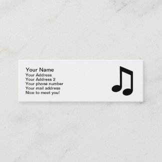 Musiknote Mini Visitenkarte