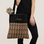 Musiknote Mit Monogramm Tote Tasche (Von Nahem)