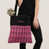 Musiknote Mit Monogramm Tote Tasche (Von Nahem)