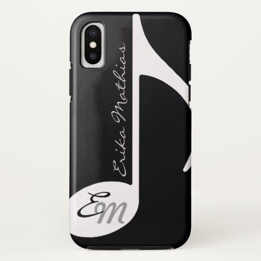 Musiknote mit Namen Case-Mate iPhone Hülle (Rückseite)