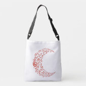 Musiknote Moon Tragetaschen Mit Langen Trägern (Rückseite)