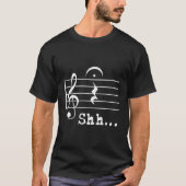 Musiknote Musician Shh Quer Erholung Fermata T-Shirt (Vorderseite)
