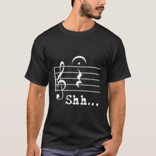 Musiknote Musician Shh Quer Erholung Fermata T-Shirt