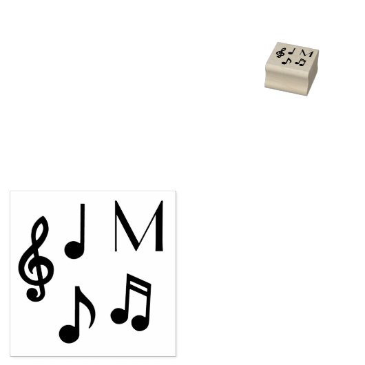 Musiknote Musician Teacher Gummistempel (Stempel)