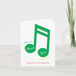 Musiknote Musician Teacher Note Card