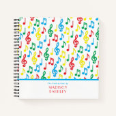Musiknote Musician Teacher Notebook Notizblock (Vorderseite)