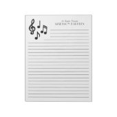 Musiknote Musician Teacher Notizblock (Rotiert)