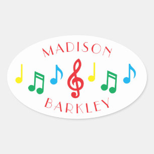 Musiknote Musician Teacher Oval Sticker