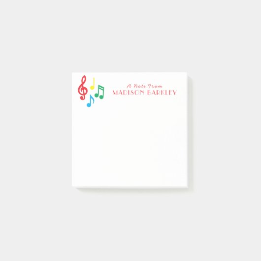 Musiknote Musician Teacher Post-it Klebezettel (Vorderseite)