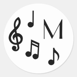 Musiknote Musician Teacher Runder Aufkleber