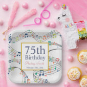 Musiknote Musiker Geburtstag Pappteller (Party)