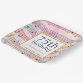 Musiknote Musiker Geburtstag Pappteller (Gewinkelt)