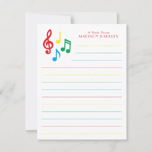 Musiknote Musiker Lehrer Danke Karte (Vorderseite)