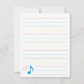 Musiknote Musiker Lehrer Danke Karte (Rückseite)