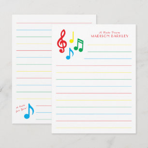 Musiknote Musiker Lehrer Danke Karte