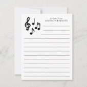 Musiknote Musikerlehrer Dankeskarte (Vorderseite)