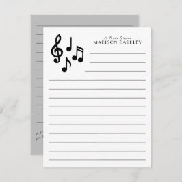 Musiknote Musikerlehrer Dankeskarte