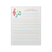 Musiknote Musikerlehrer Notizblock (Rotiert)