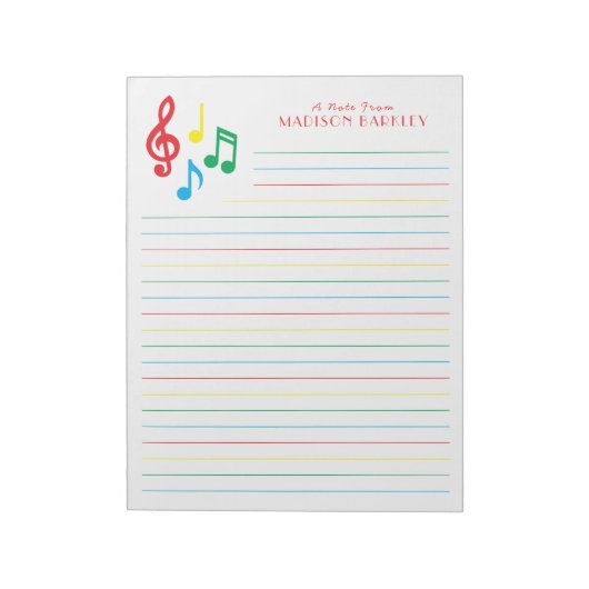 Musiknote Musikerlehrer Notizblock (Rotiert)