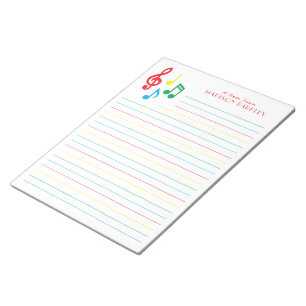 Musiknote Musikerlehrer Notizblock