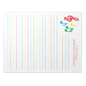 Musiknote Musikerlehrer Notizblock (Vorderseite)