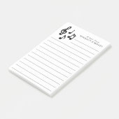 Musiknote Musikerlehrer Post-it Klebezettel (angewinkelt)