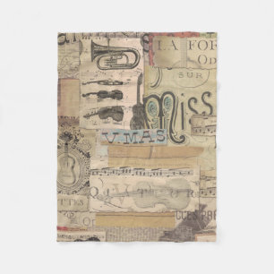 Musiknote Muster-Musik-Thema-Fleece-Decke Fleecedecke
