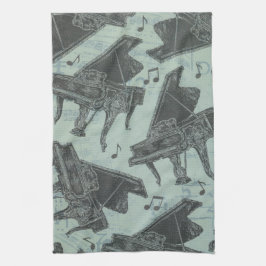 Musiknote Muster Musik Thema Küche Handtuch