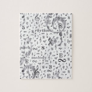 Musiknote-Muster-Musik-Thema Puzzle