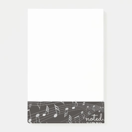 Musiknote Noted Sheet Music Post-It Notes Klebezettel (Vorderseite)