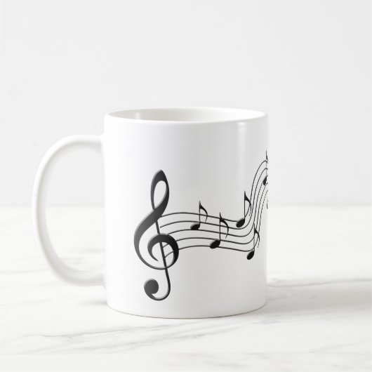 Musiknote Notes Song Symbol für musikalischen Sou Kaffeetasse (Links)
