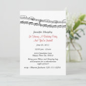 Musiknote Party Einladungen (Stehend Vorderseite)