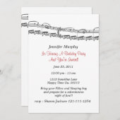 Musiknote Party Einladungen (Vorne/Hinten)