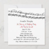 Musiknote Party Einladungen (Vorderseite)