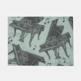 Musiknote Pattern Music Theme Doormat Fußmatte