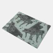 Musiknote Pattern Music Theme Doormat Fußmatte (Schrägansicht)